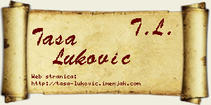 Tasa Luković vizit kartica